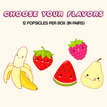 Load image into Gallery viewer, Custom popsicle box with four flavors, three of each (12 total).
